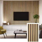 AcoustiLine™ Precision Acoustic Slat Panel — Smoked Oak (2.7 m × 1.10 m)