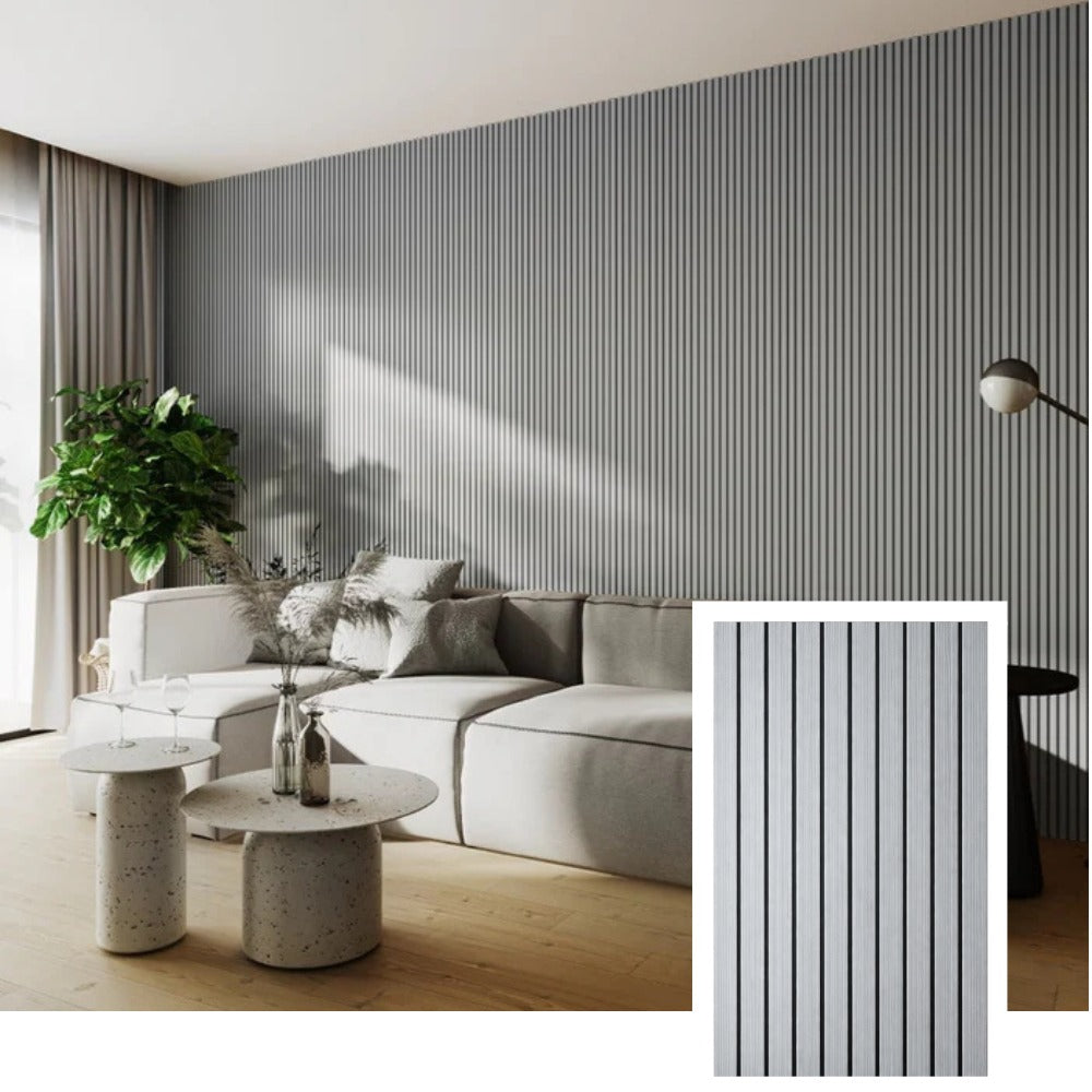 AcoustiLine™ Precision Acoustic Slat Panel — Smoked Oak (2.7 m × 1.10 m)